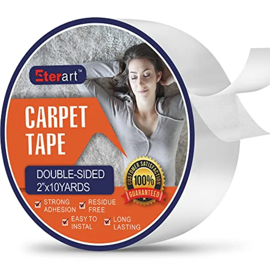 Heavy Duty Double Sided Carpet Tape - Fiberglass Reinforced, Residue-Free Rug Tape for Hardwood Floors and Tile - Hand Tearable
Heavy Duty Double Sided Carpet Tape - Fiberglass Reinforced, Residue-Free Rug Tape for Hardwood Floors and Tile - Hand Tearable
