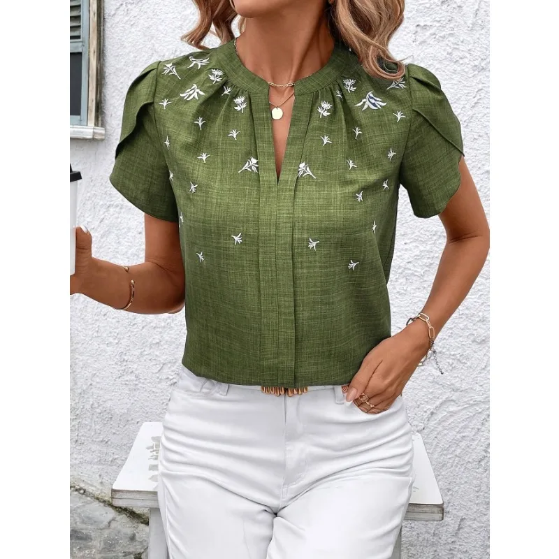 Женские элегантные блузки больших размеров, модные пуловеры с короткими рукавами и принтом, топы для женщин, уличная одежда, новые повседневные рубашки
Женские элегантные блузки больших размеров, модные пуловеры с короткими рукавами и принтом, топы для женщин, уличная одежда, новые повседневные рубашки