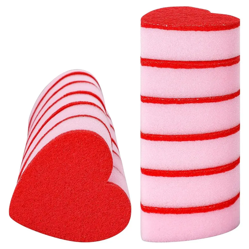 6 Pack Heart Shape Kitchen Sponges and Scrubber Red Pink Dish Washing Sponges Household Cleaning Sponges for Home Kitchen Cl
6 Pack Heart Shape Kitchen Sponges and Scrubber Red Pink Dish Washing Sponges Household Cleaning Sponges for Home Kitchen Cl