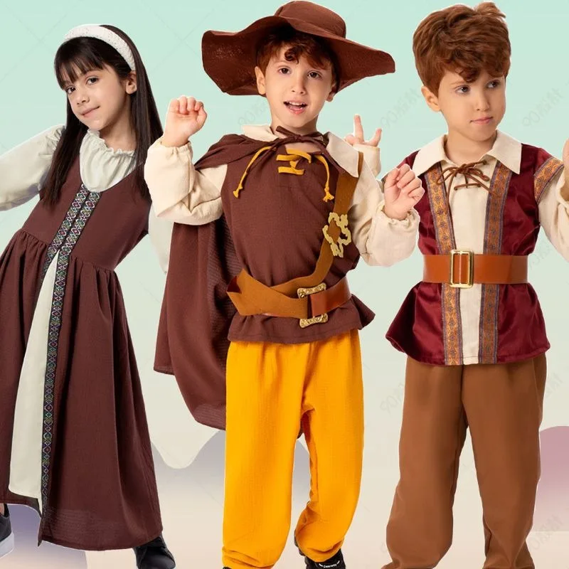 Carnival Party European Medieval Retro Vintage Kids Full Set Stage Performance Costume Children Clothes Boys Halloween Outifits
Carnival Party European Medieval Retro Vintage Kids Full Set Stage Performance Costume Children Clothes Boys Halloween Outifits