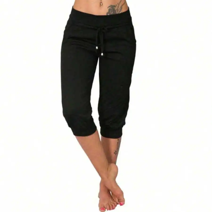 Solid Color Loose High Waist Drawstring Cropped Capri Pants For Women Cotton Linen Summer Comfortable Resort Wear
Solid Color Loose High Waist Drawstring Cropped Capri Pants For Women Cotton Linen Summer Comfortable Resort Wear