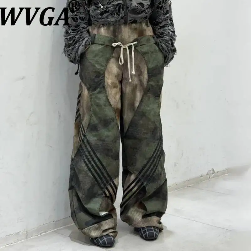 WVGA Autumn New Men American-style Camouflage Patchwork Wide-leg Pants Niche Chic Casual Faux Two-piece Trousers Punk Ins W24994
WVGA Autumn New Men American-style Camouflage Patchwork Wide-leg Pants Niche Chic Casual Faux Two-piece Trousers Punk Ins W24994