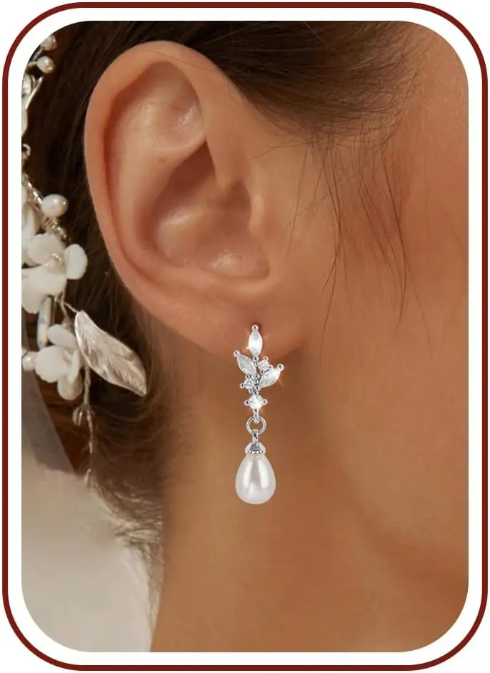 Gold Plated Pearl Drop Earrings Hypoallergenic Dainty Bridal Wedding Jewelry for Women
Gold Plated Pearl Drop Earrings Hypoallergenic Dainty Bridal Wedding Jewelry for Women