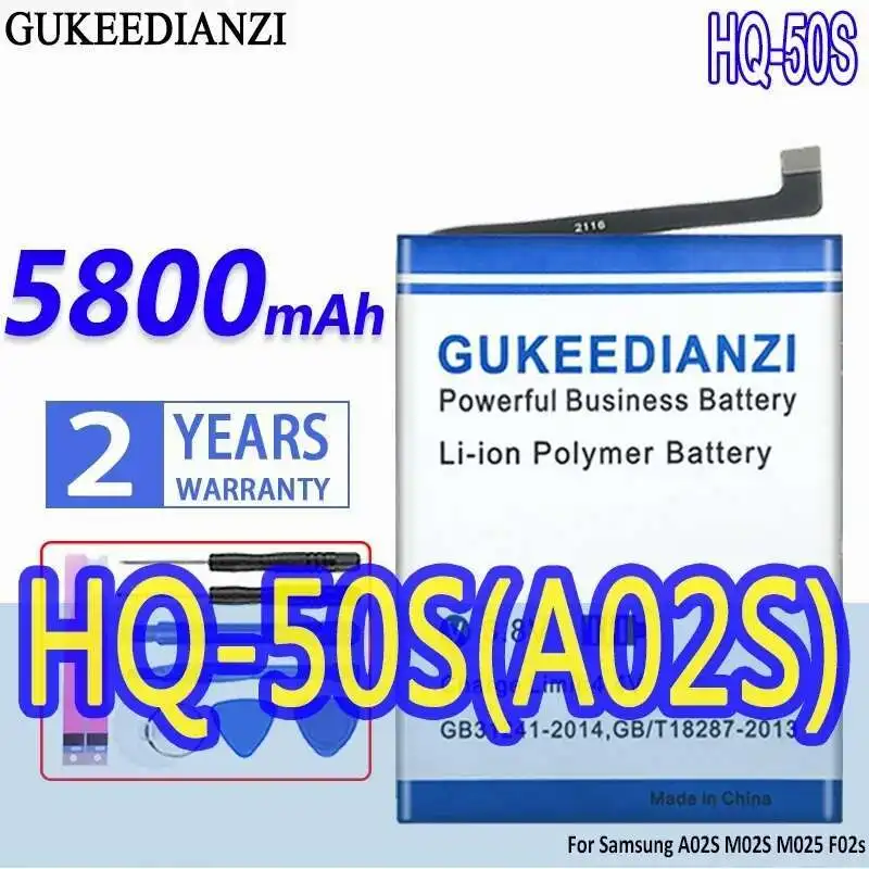 5800mAh For Samsung A02S M02S M025 F02s HQ-50S Mobile Phone Battery High Performance
5800mAh For Samsung A02S M02S M025 F02s HQ-50S Mobile Phone Battery High Performance