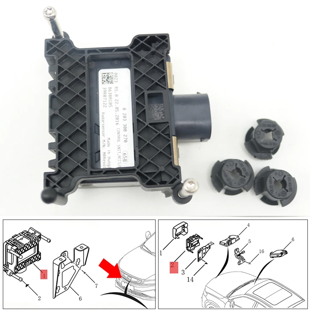 Front Radar Sensor ACC Cruise Control Module With Bracket For Mitsubishi Pajero Montero Sport KS III 2015-2023 8638A105 8638A201
Front Radar Sensor ACC Cruise Control Module With Bracket For Mitsubishi Pajero Montero Sport KS III 2015-2023 8638A105 8638A201