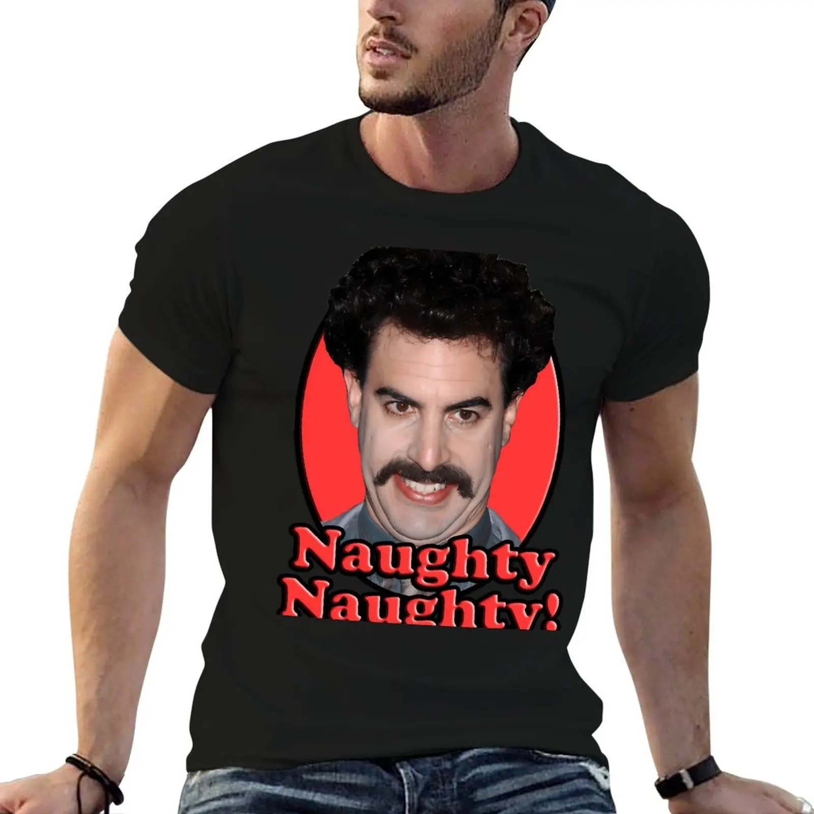 Borat, Naughty Naughty T-Shirt black cotton t-shirt plain for man package man t shirt heavy cotton T-Shirt
Borat, Naughty Naughty T-Shirt black cotton t-shirt plain for man package man t shirt heavy cotton T-Shirt