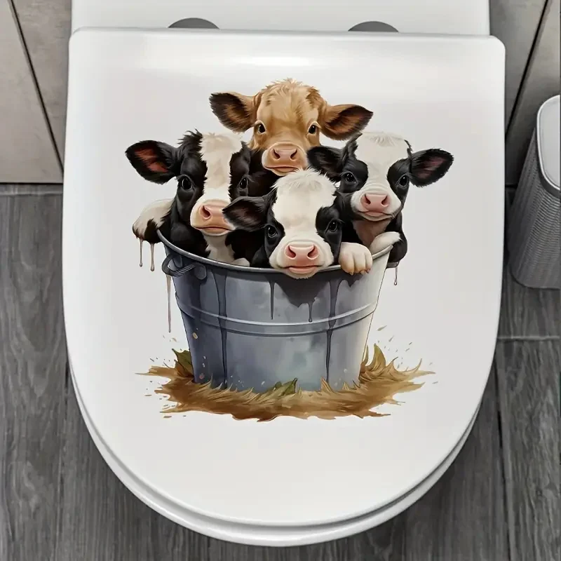 Bucket Cow Toilet Lid Decal, Adorable Farm Animal Bathroom Decoration Sticker, Fun Home Restroom Wall Door Art,
Bucket Cow Toilet Lid Decal, Adorable Farm Animal Bathroom Decoration Sticker, Fun Home Restroom Wall Door Art,