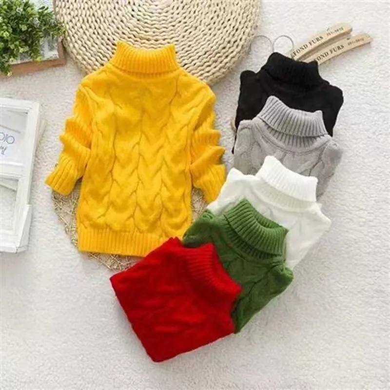 New 2024 Kids Children Solid Pullover Sweater Autumn Winter Boys Girls Turtleneck Knitted Sweaters Tops Clothing For 2-8T
New 2024 Kids Children Solid Pullover Sweater Autumn Winter Boys Girls Turtleneck Knitted Sweaters Tops Clothing For 2-8T