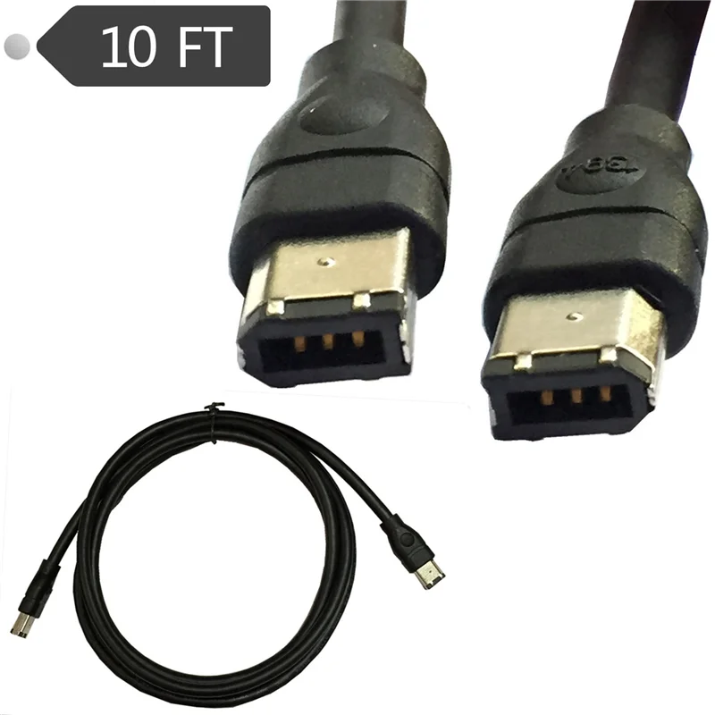 N93R 2 черных кабеля IEEE 1394 Firewire 400 к Firewire 400, 6-контактный/6-контактный разъем «папа» / «папа» — 10 футов
N93R 2 черных кабеля IEEE 1394 Firewire 400 к Firewire 400, 6-контактный/6-контактный разъем «папа» / «папа» — 10 футов