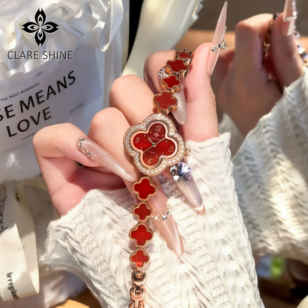 Набор подарочных часов CLARE SHINE с кварцевым механизмом и бриллиантовым безелем для женщин: элегантные, роскошные, водонепроницаемые наручные часы для удачи
Набор подарочных часов CLARE SHINE с кварцевым механизмом и бриллиантовым безелем для женщин: элегантные, роскошные, водонепроницаемые наручные часы для удачи