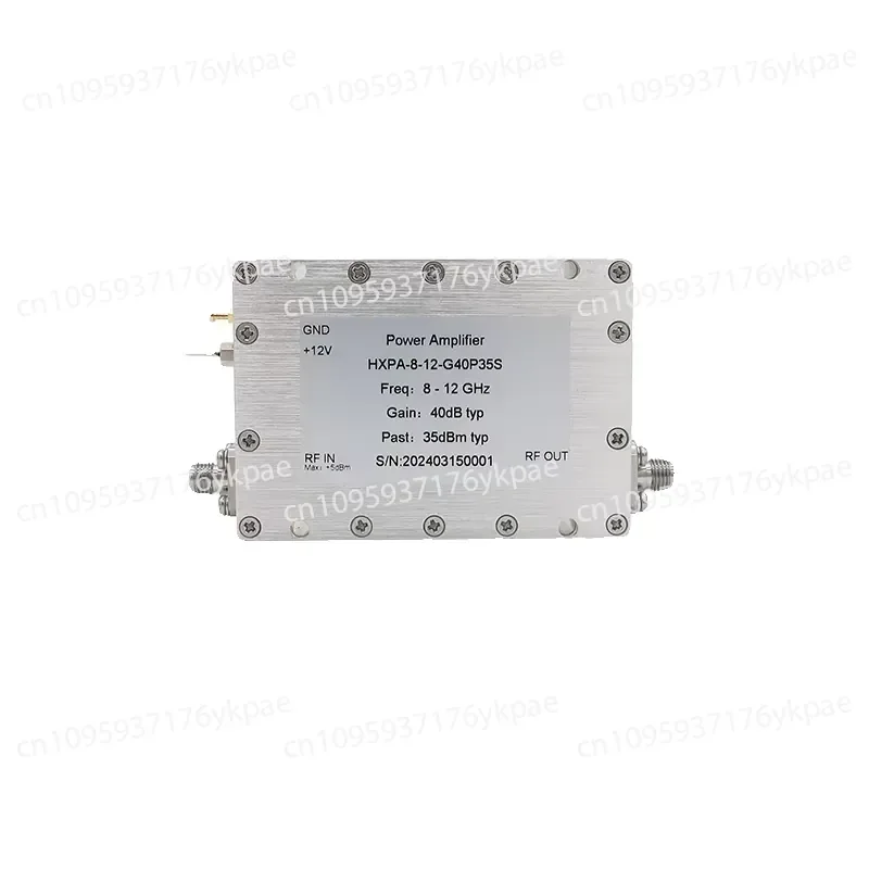 8-12GHz X-Band Power Amplifier with 40 Gain and 35dBm Output
8-12GHz X-Band Power Amplifier with 40 Gain and 35dBm Output