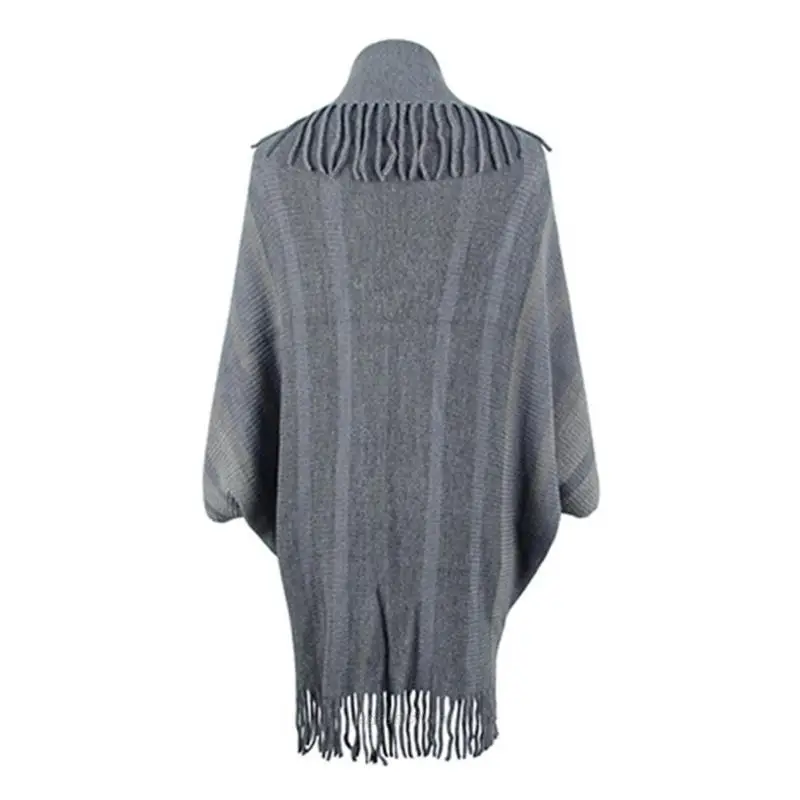 X5XA Fashion-forward Women's Striped Cloak Coat Tassels Shawl Wrap Knitted Poncho Cardigan Statement Pieces
X5XA Fashion-forward Women's Striped Cloak Coat Tassels Shawl Wrap Knitted Poncho Cardigan Statement Pieces