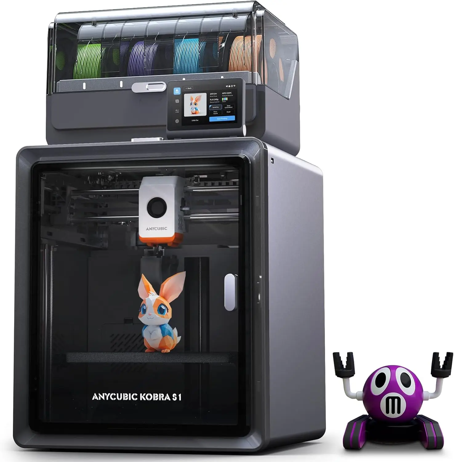 Kobra S1 Combo Multicolor 3D Printer with ACE PRO, 4 Multicolor, Drying and Printing at the Same Time, 600mm/s Fast Speed
Kobra S1 Combo Multicolor 3D Printer with ACE PRO, 4 Multicolor, Drying and Printing at the Same Time, 600mm/s Fast Speed