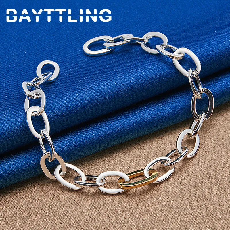 BAYTTLING 925 Sterling Silver O Chain Bracelet For Men Women Hip Hop Party Gifts Girlfriend Fashion Wedding Jewelry Accessories
BAYTTLING 925 Sterling Silver O Chain Bracelet For Men Women Hip Hop Party Gifts Girlfriend Fashion Wedding Jewelry Accessories