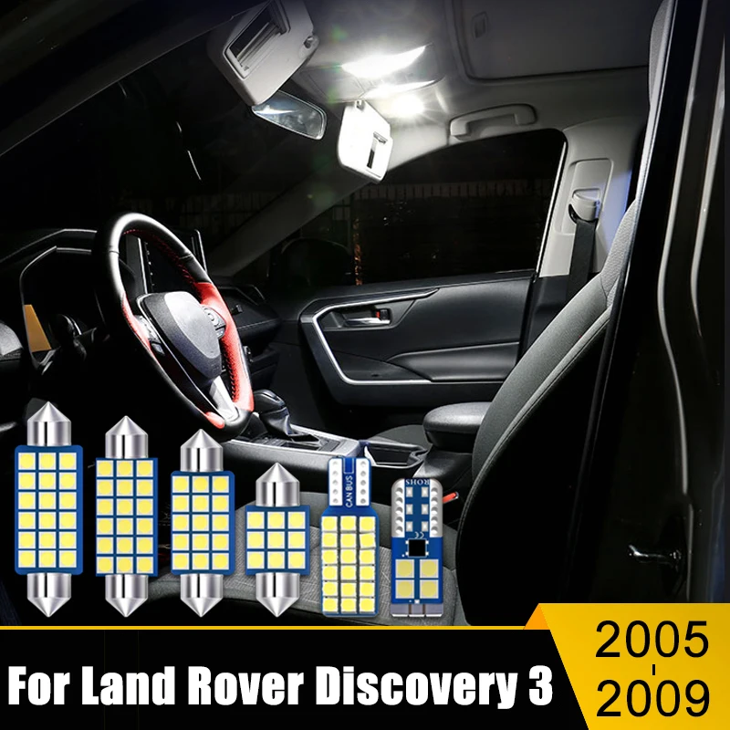 For Land Rover Discovery 3 2005 2006 2007 2008 2009 9PCS 12V LED Car Dome Reading Lights Trunk Lamps Footwell Bulbs Accessories
For Land Rover Discovery 3 2005 2006 2007 2008 2009 9PCS 12V LED Car Dome Reading Lights Trunk Lamps Footwell Bulbs Accessories