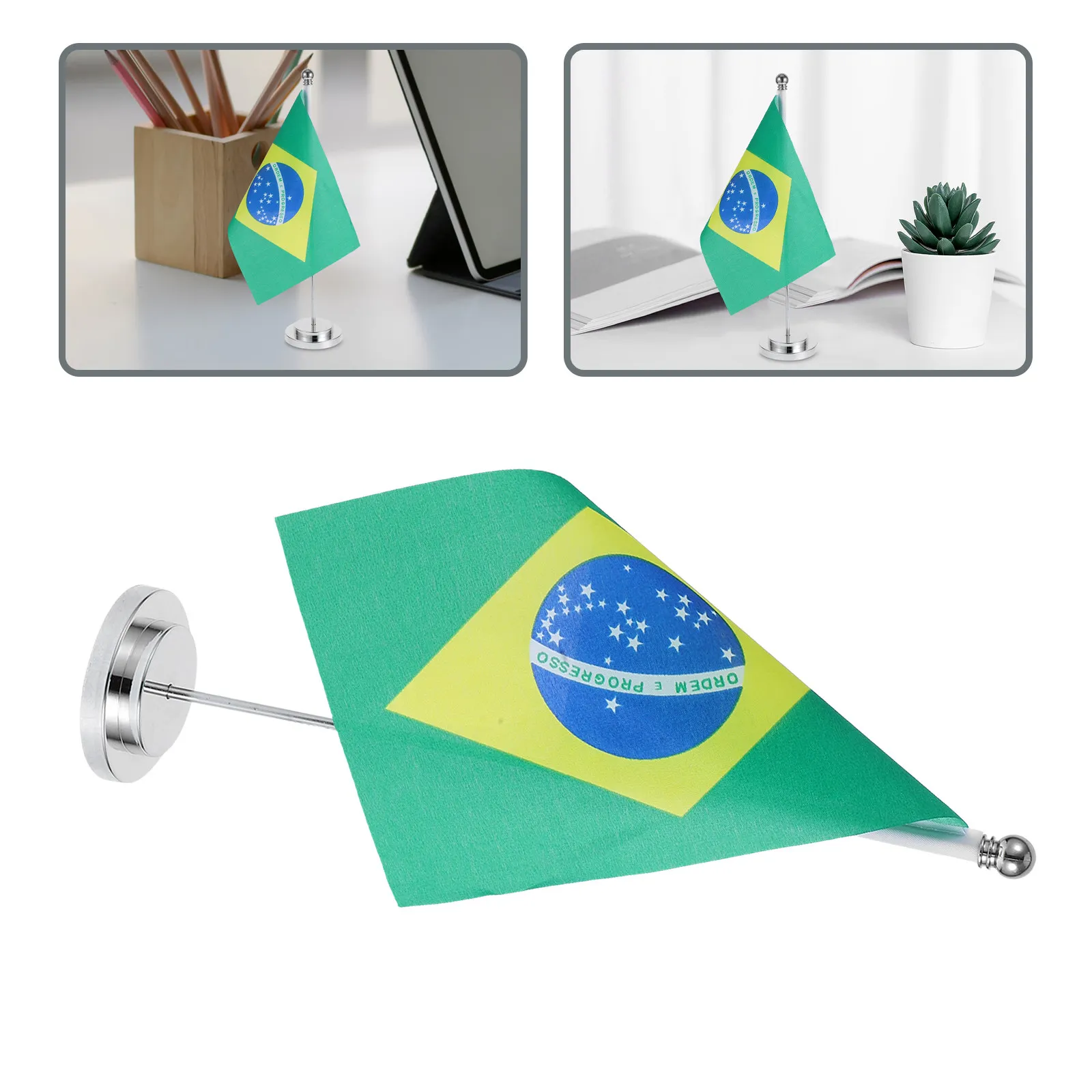 Small Brazil Flag on Stick Polyester Table Top Flag with Compact Base for Desk Decor Home Office Restaurant Festive World Flags
Small Brazil Flag on Stick Polyester Table Top Flag with Compact Base for Desk Decor Home Office Restaurant Festive World Flags