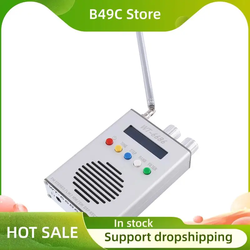 B49C 1 Pcs Radio Receiver FM Radio Full Band FM/MW/Short Wave /LW + LCD +1800Mah Battery + Metal Case + Speaker + Antenna
B49C 1 Pcs Radio Receiver FM Radio Full Band FM/MW/Short Wave /LW + LCD +1800Mah Battery + Metal Case + Speaker + Antenna