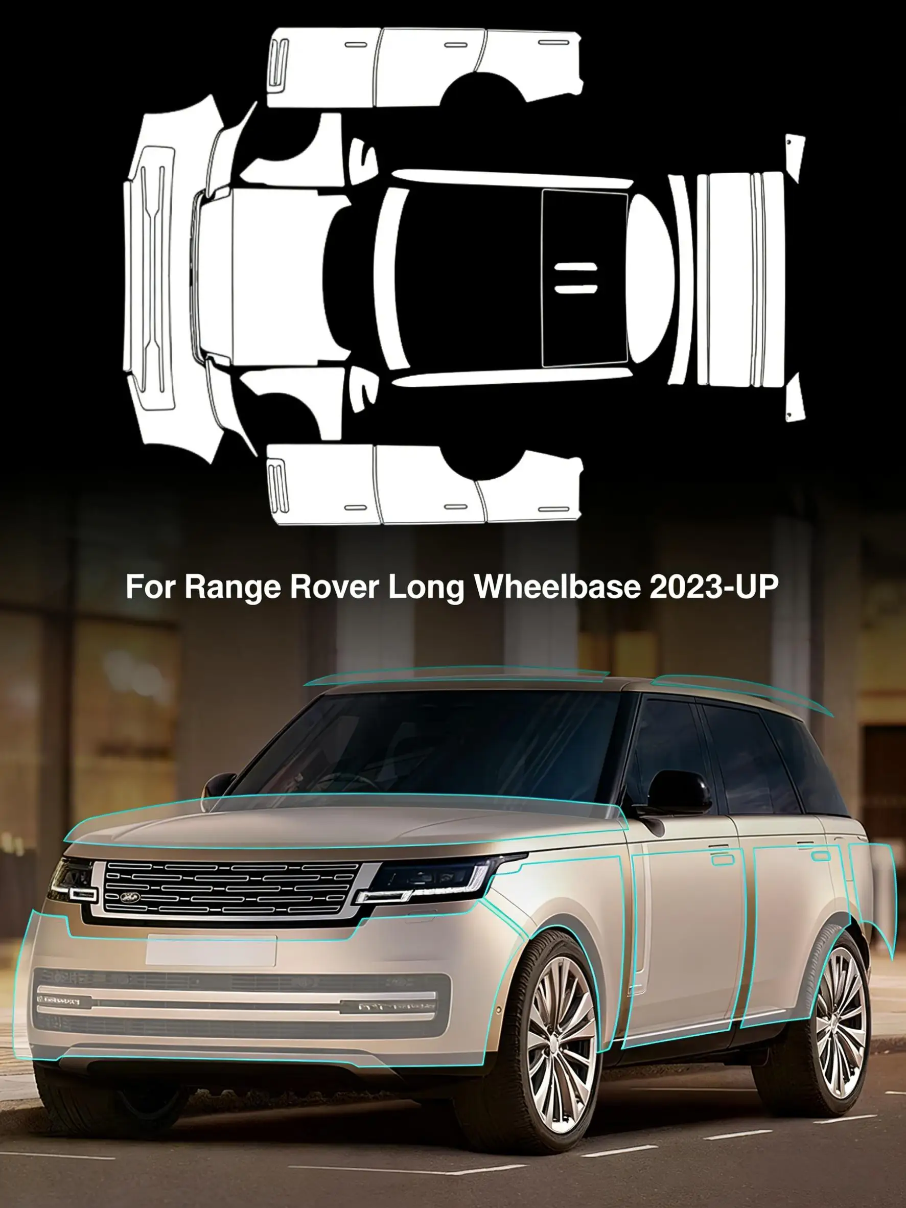 For Range Rover Long Wheelbase 2023-UP TPU Paint Protection Film Self-Healing Clear Bra Pre-cut PPF Body Anti-Scratch Resistant
For Range Rover Long Wheelbase 2023-UP TPU Paint Protection Film Self-Healing Clear Bra Pre-cut PPF Body Anti-Scratch Resistant