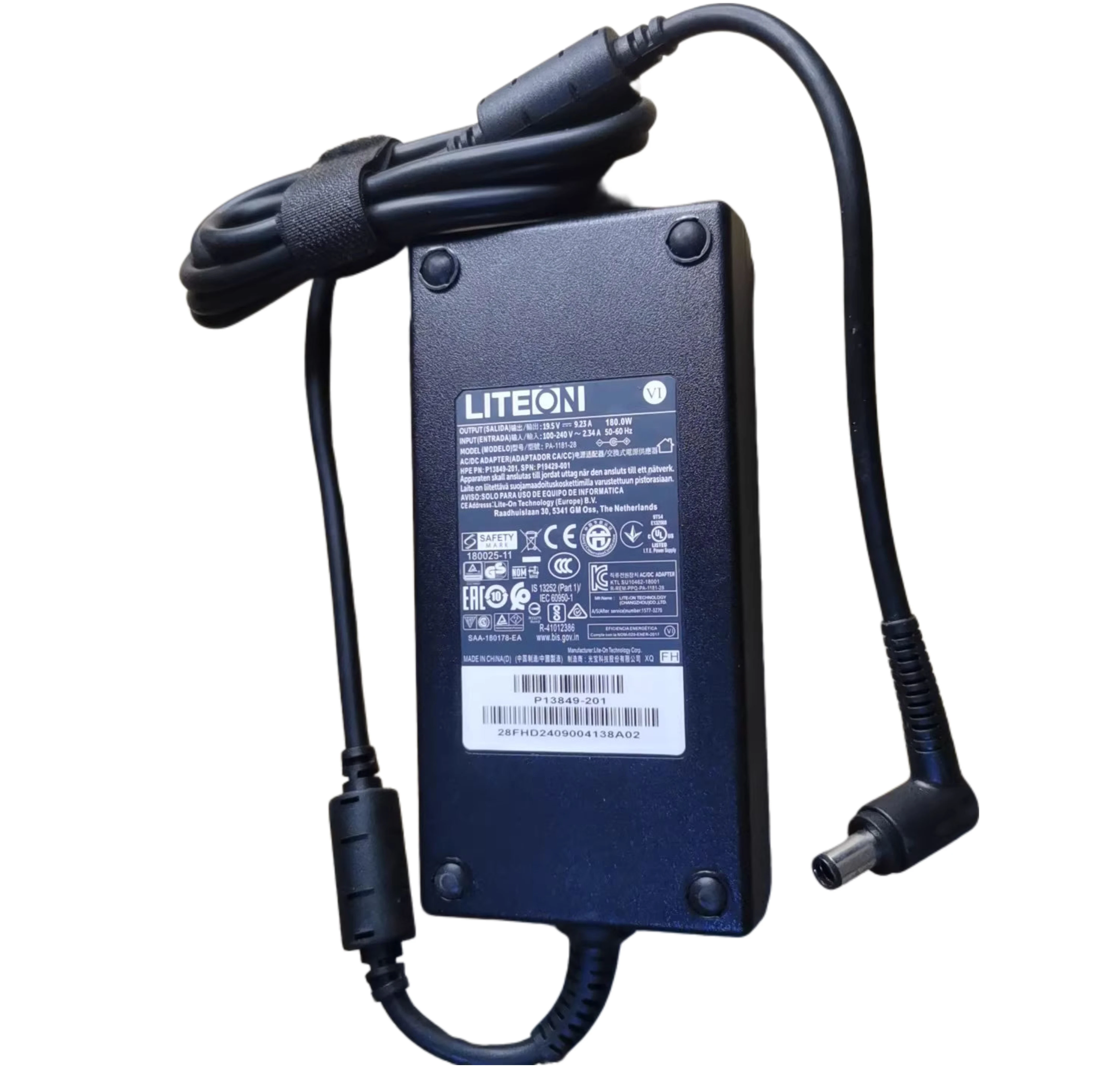 Genuinel LITEON 19.5V 9.23A PA-1181-28 Adapter Charger For HPE ProLiant MicroServer Gen10 Plus 180W 7.4*5.0mm Power Supply OEM
Genuinel LITEON 19.5V 9.23A PA-1181-28 Adapter Charger For HPE ProLiant MicroServer Gen10 Plus 180W 7.4*5.0mm Power Supply OEM