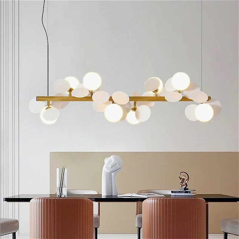 2025 Newest Long Glass Ball Chandelier Magic Beans Gold Iron Art Pendant Lights Living Table Dining Room Canteen Hanging Lamp
2025 Newest Long Glass Ball Chandelier Magic Beans Gold Iron Art Pendant Lights Living Table Dining Room Canteen Hanging Lamp