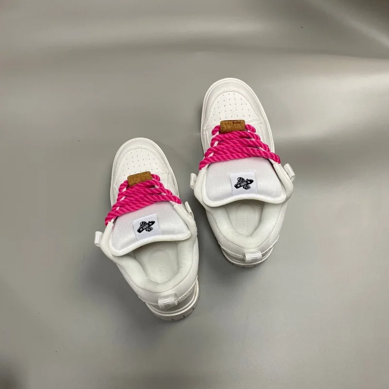 White Peach Color Block Thick Rope Laces Bread Shoes Unisex Thick Soled Casual Sneakers Sweet and Cool Girl Versatile Trendy
White Peach Color Block Thick Rope Laces Bread Shoes Unisex Thick Soled Casual Sneakers Sweet and Cool Girl Versatile Trendy