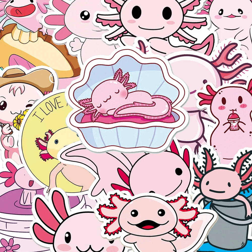 10/30/50pcs Funny Cute Cartoon Axolotl Stickers Waterproof Graffiti DIY Motorcycle Suitcase Phone Kawaii Animal Sticker for Gift
10/30/50pcs Funny Cute Cartoon Axolotl Stickers Waterproof Graffiti DIY Motorcycle Suitcase Phone Kawaii Animal Sticker for Gift