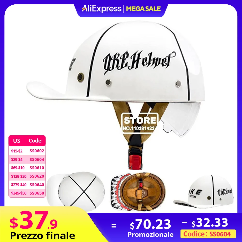 Retro Motorcycle Helmet DOT Certification Protection Cap Vintage Men Women Baseball Cap Half Helmet Riding Racing Moto Helmets
Retro Motorcycle Helmet DOT Certification Protection Cap Vintage Men Women Baseball Cap Half Helmet Riding Racing Moto Helmets