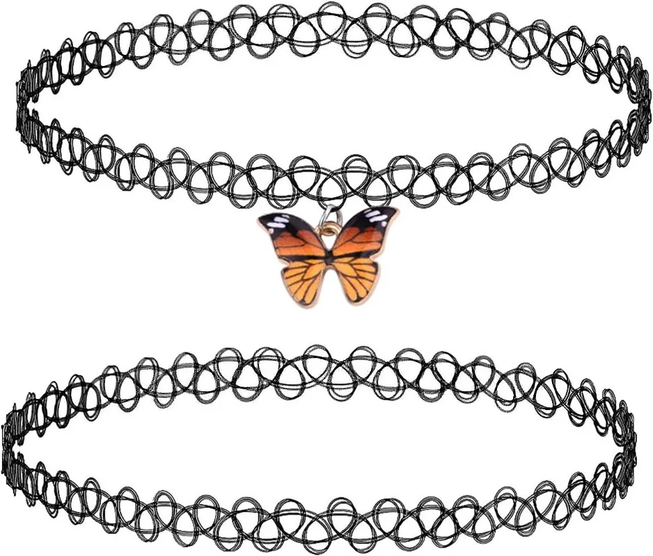 2PC Tattoo Choker Necklace - 90s Choker Necklace Women Butterfly Ying Yang Unicorn Rainbow Charms
2PC Tattoo Choker Necklace - 90s Choker Necklace Women Butterfly Ying Yang Unicorn Rainbow Charms