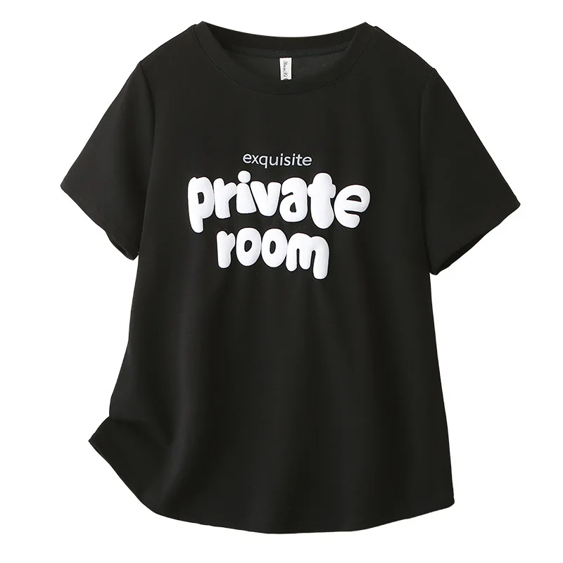 Plus Size Women's Short Sleeve T-shirt 2026 Summer Mamba Cotton Round Neck Letter Print Casual Top 2605
Plus Size Women's Short Sleeve T-shirt 2026 Summer Mamba Cotton Round Neck Letter Print Casual Top 2605