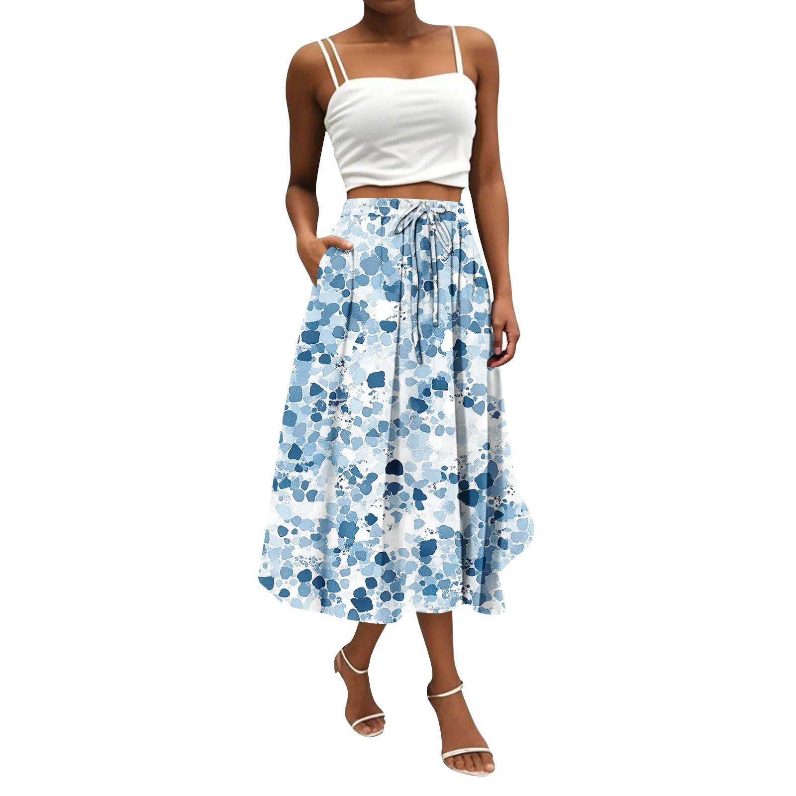 Vintage Floral Print Skirt For Women A-line Pleated Long Skirts Summer Women Streetwear Drawstring Elastic Waist Midi Skirt
Vintage Floral Print Skirt For Women A-line Pleated Long Skirts Summer Women Streetwear Drawstring Elastic Waist Midi Skirt