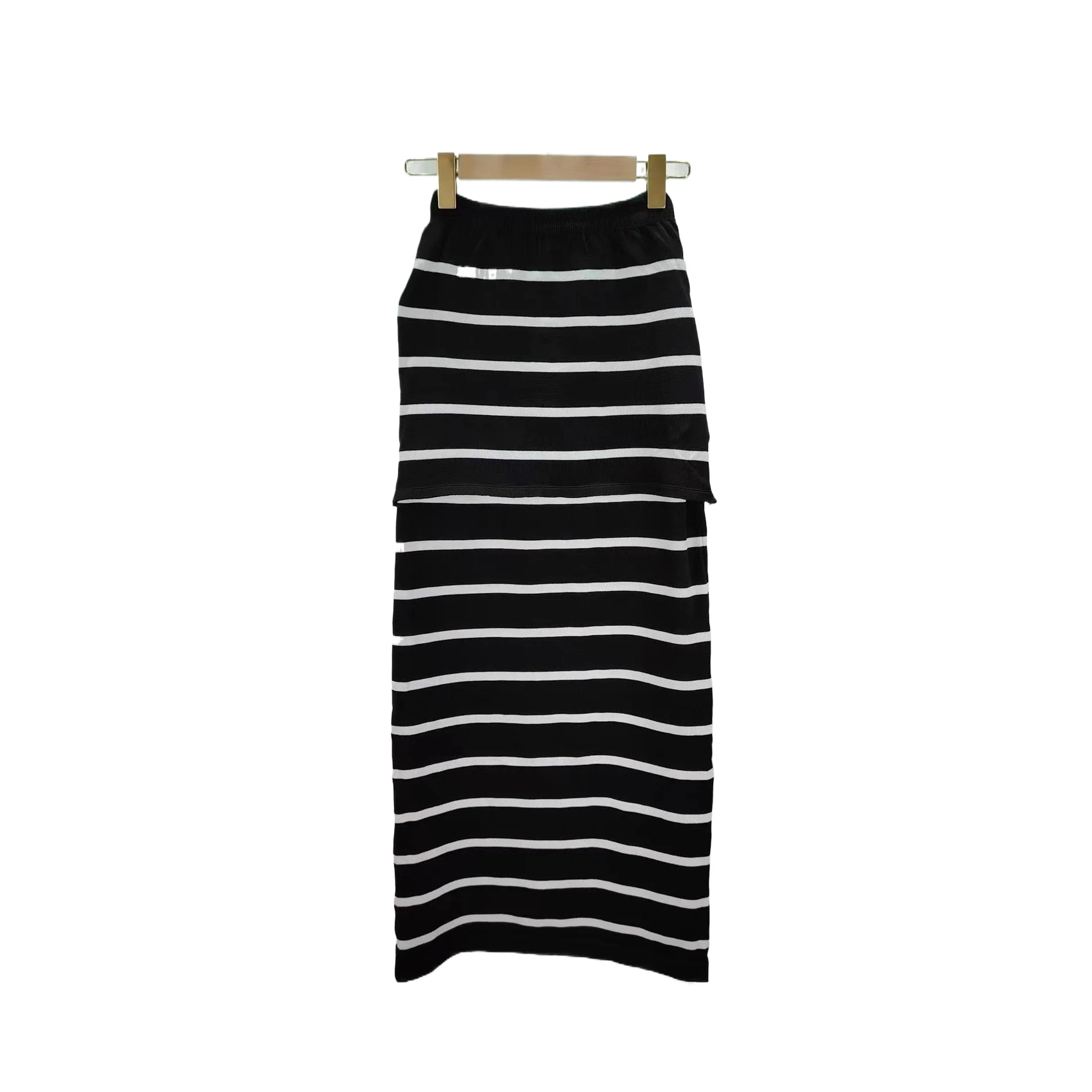 Slim fit high waist slack wear Spice girl casual knitted striped dress sexy pure double skirt women's clothing
Slim fit high waist slack wear Spice girl casual knitted striped dress sexy pure double skirt women's clothing
