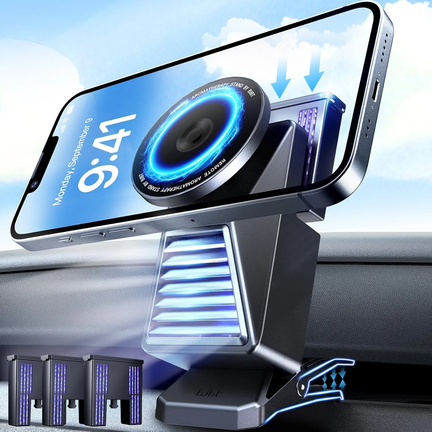 BJBT 2-in-1 Magnetic Car Phone Holder & Aromatherapy Diffuser for Tesla Model Y Juniper 2025 2026 Model 3 Highland Accessories
BJBT 2-in-1 Magnetic Car Phone Holder & Aromatherapy Diffuser for Tesla Model Y Juniper 2025 2026 Model 3 Highland Accessories