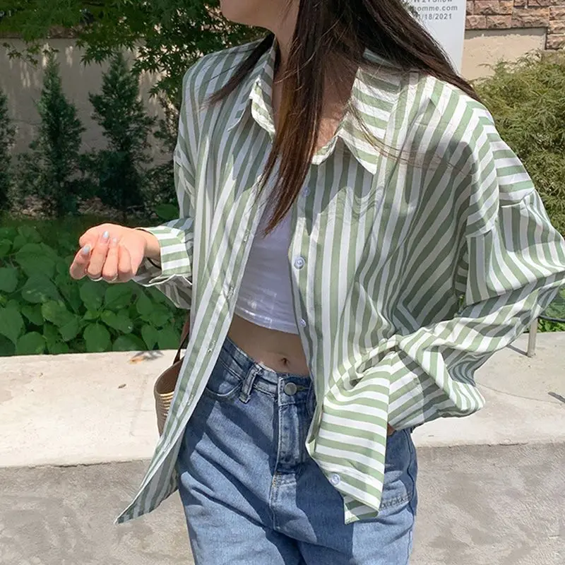 Spring/autumn High-quality Fashion Casual Striped Polo-Neck Long Sleeved Shirt Commuting Elegant Loose Comfortable Women's Top
Spring/autumn High-quality Fashion Casual Striped Polo-Neck Long Sleeved Shirt Commuting Elegant Loose Comfortable Women's Top