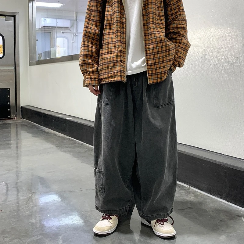 Black Baggy Cargo Jeans Trousers Men Casual Wide leg Jogging Pants Oversize Vintage Straight Loose Work Jeans Pants Soft Comfort
Black Baggy Cargo Jeans Trousers Men Casual Wide leg Jogging Pants Oversize Vintage Straight Loose Work Jeans Pants Soft Comfort