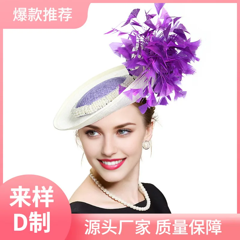 Hot-Selling High-End Elegant Fashion Big Feather Flower Bridal Headpiece Shooting Hair Accessories Socialite Costume Hat
Hot-Selling High-End Elegant Fashion Big Feather Flower Bridal Headpiece Shooting Hair Accessories Socialite Costume Hat