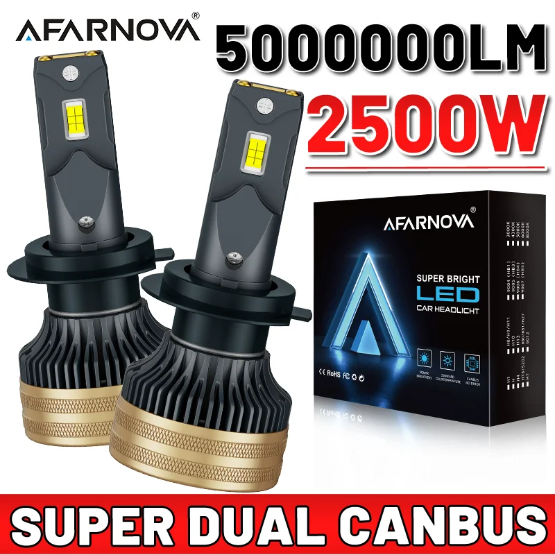 H7 H11 Super Dual Canbus LED Headligh 2500W High Power H8 H9 H1 5000000LM Auto Turbo Lamp Car Fog Light 2 Copper Tube Bulbs 12V
H7 H11 Super Dual Canbus LED Headligh 2500W High Power H8 H9 H1 5000000LM Auto Turbo Lamp Car Fog Light 2 Copper Tube Bulbs 12V