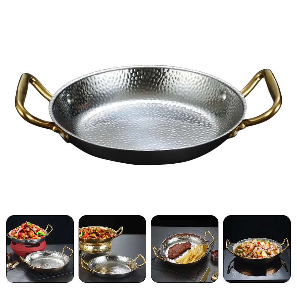 Stainless Steel Double Handle Amphora Pan 20cm Silver Golden Ear Hot Pot Kitchen Cooking Pans Smooth Paella Heat
Stainless Steel Double Handle Amphora Pan 20cm Silver Golden Ear Hot Pot Kitchen Cooking Pans Smooth Paella Heat