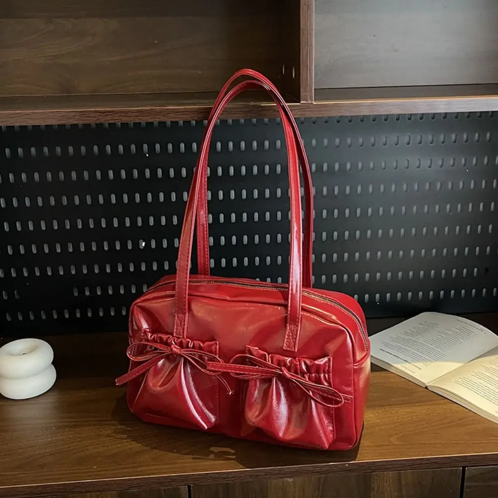 Fashion Designer Ribbons Bowling Tote Bag Y2k Ballet Large Capacity Bow Tie Shoulder Bag Pu Leather Korean Women's Handbag Girls
Fashion Designer Ribbons Bowling Tote Bag Y2k Ballet Large Capacity Bow Tie Shoulder Bag Pu Leather Korean Women's Handbag Girls