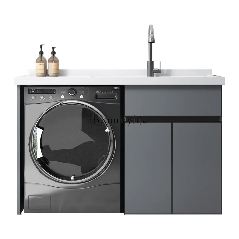Space aluminum washing machine cabinet integrated balcony combination custom laundry sink sink
Space aluminum washing machine cabinet integrated balcony combination custom laundry sink sink