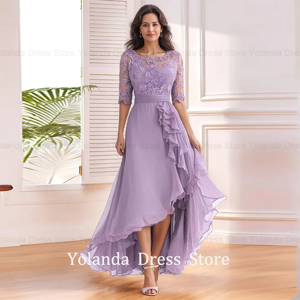 Yolanda Customized 2026 New Mother of Bride Dresses Lace Chiffon ruffles Tea-Length with Half Sleeves Wedding Guest Formal Gown
Yolanda Customized 2026 New Mother of Bride Dresses Lace Chiffon ruffles Tea-Length with Half Sleeves Wedding Guest Formal Gown