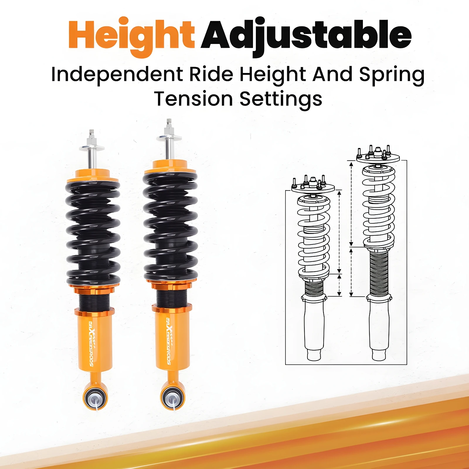 MaXpeedingrods Coilover Lowering for Mini Cooper R50 R53 02-06 Height Adjustable
MaXpeedingrods Coilover Lowering for Mini Cooper R50 R53 02-06 Height Adjustable