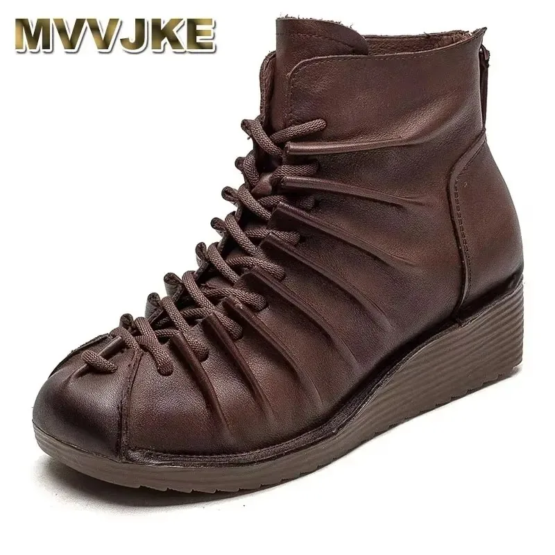 2025 4cm Retro Natural Cow Genuine Leather Spring Women Loafer Platform Wedge Autumn Designer Authentic Ankle Booties
2025 4cm Retro Natural Cow Genuine Leather Spring Women Loafer Platform Wedge Autumn Designer Authentic Ankle Booties