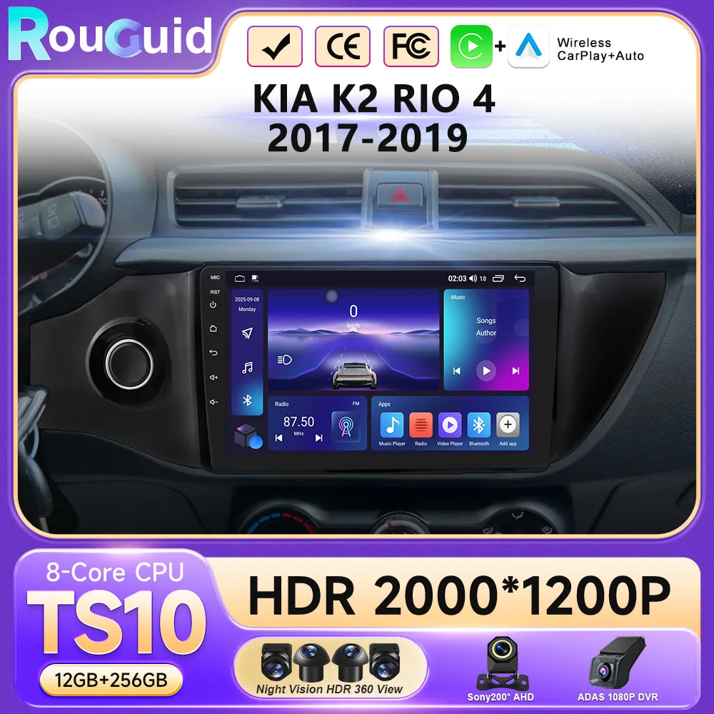 Wireless Carplay Android 16 Multimedia Vedio Player For KIA K2 RIO 4 2017-2019 Auto Touch QLED Screen Stereo Radio GPS IPS DSP
Wireless Carplay Android 16 Multimedia Vedio Player For KIA K2 RIO 4 2017-2019 Auto Touch QLED Screen Stereo Radio GPS IPS DSP