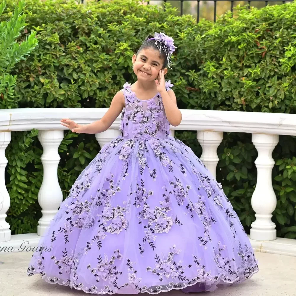 Lilac Flower Girl Dresses for Wedding Floral Appliques Backless Floor Length Girl Kids Birthday Party First Holy Communion Gowns
Lilac Flower Girl Dresses for Wedding Floral Appliques Backless Floor Length Girl Kids Birthday Party First Holy Communion Gowns