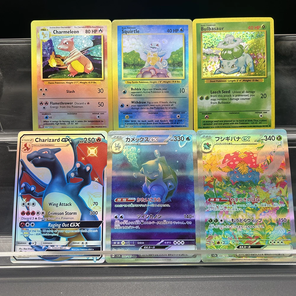Diy Ptcg Collection Cards Charizard Blastoise Venusaur Squirtle Bulbasaur Charmeleon Self Made Single Classic Game Anime Card
Diy Ptcg Collection Cards Charizard Blastoise Venusaur Squirtle Bulbasaur Charmeleon Self Made Single Classic Game Anime Card