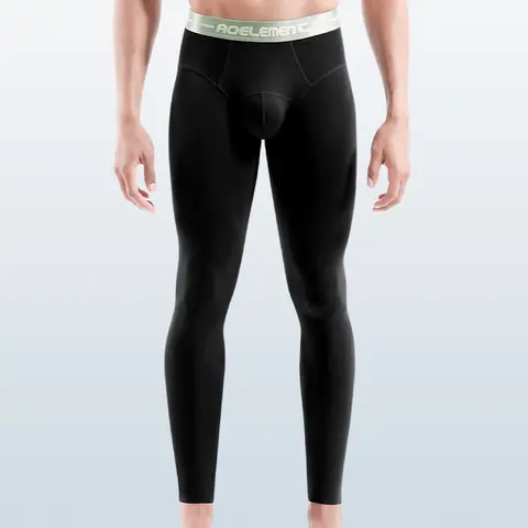 Calzoncillos largos para hombre, mallas finas, pantalones térmicos de línea juvenil, ropa interior ajustada para otoño e invierno