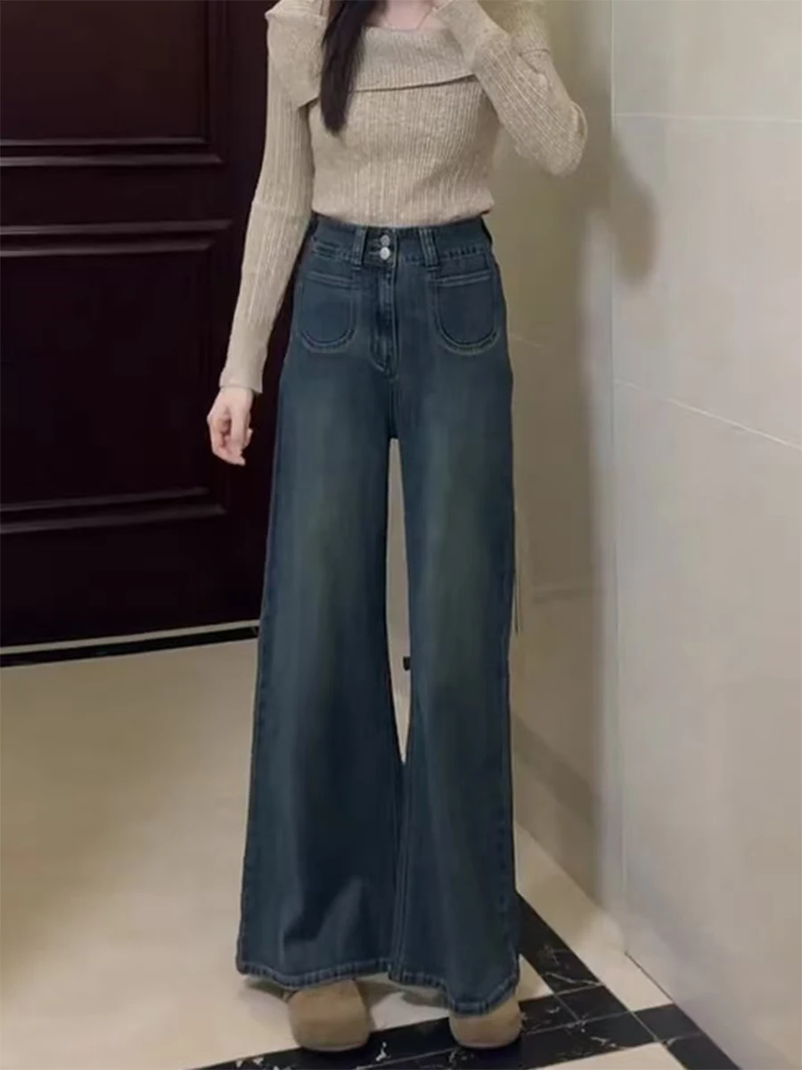 Эластичные прямые джинсы больших размеров, женские широкие брюки с высокой талией, повседневные хлопковые эластичные джинсовые синие весенне-осенние
Эластичные прямые джинсы больших размеров, женские широкие брюки с высокой талией, повседневные хлопковые эластичные джинсовые синие весенне-осенние