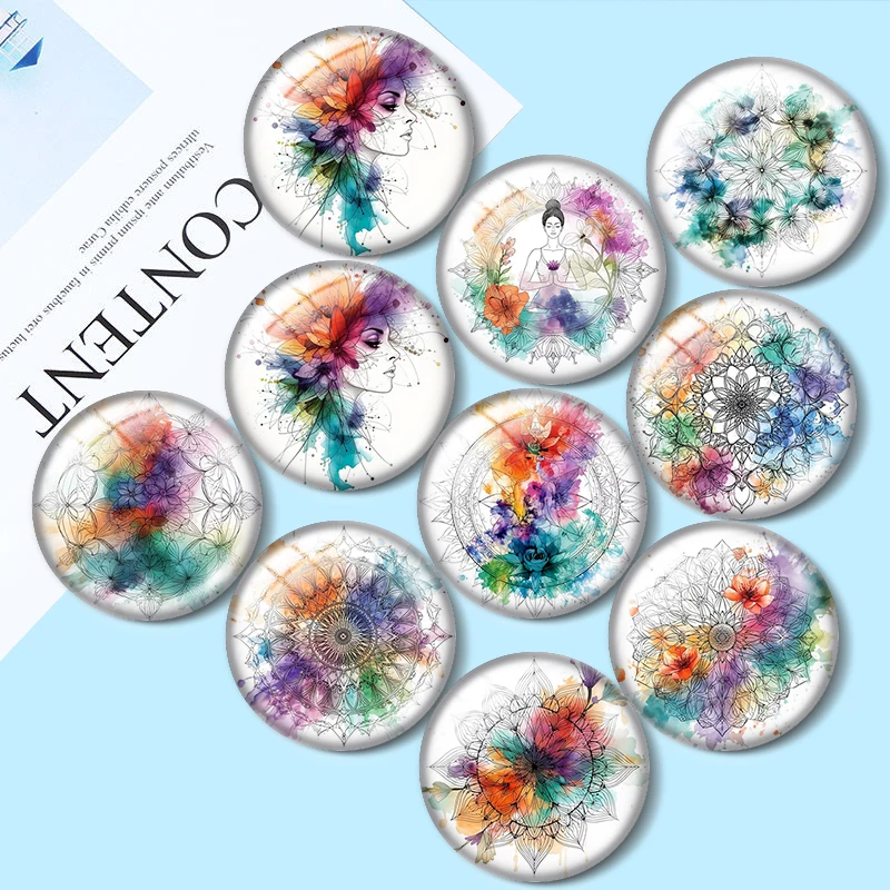 Акварель Цветочная Мандала 10 шт. 12 мм/18 мм/20 мм/25 мм Круглый фотостекло кабошон демонстрационная плоская задняя часть Изготовление выводов
Акварель Цветочная Мандала 10 шт. 12 мм/18 мм/20 мм/25 мм Круглый фотостекло кабошон демонстрационная плоская задняя часть Изготовление выводов