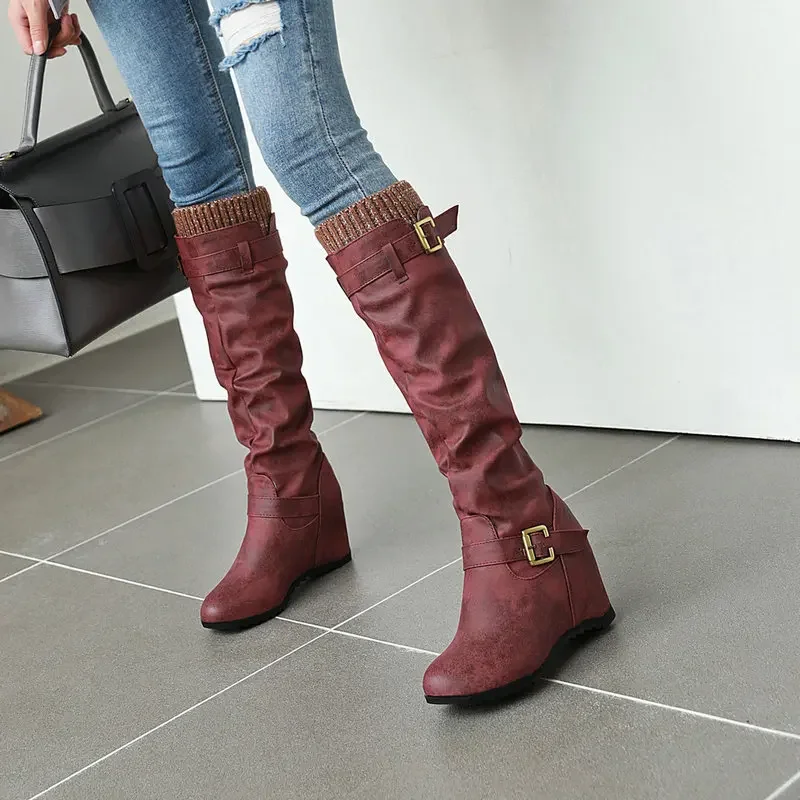 Autumn Fashion Flat Boots Women Winter Warm Lining PU Leather Low Heel Round Toe Boots Lady Equestrian Shoes
Autumn Fashion Flat Boots Women Winter Warm Lining PU Leather Low Heel Round Toe Boots Lady Equestrian Shoes