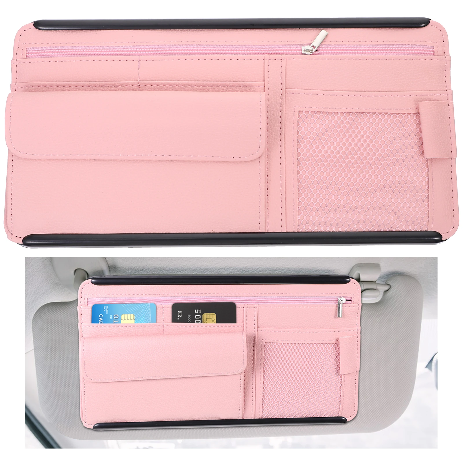 Visor Organizer Multiple Pockets Glasses Wallet Phone Keys ABS PU Plastic Fits Vehicles Adjustable Elastic Hook Loop
Visor Organizer Multiple Pockets Glasses Wallet Phone Keys ABS PU Plastic Fits Vehicles Adjustable Elastic Hook Loop